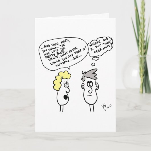 ビールとナッツの記念日カード サンキューカード (正面)