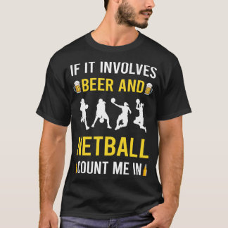 ビールとネットボール Tシャツ