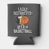 ビールとバスケットボールで簡単に気を散らす 缶クーラー (正面)