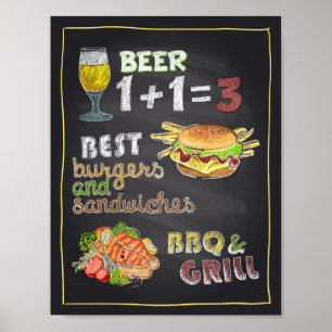 ビールとバーガー ポスター