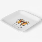 ビールとバーベキュー結婚ズ ペーパープレート (傾斜あり)