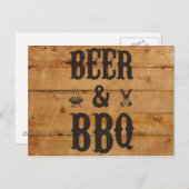 ビールとバーベキュー ポストカード (正面/裏面)