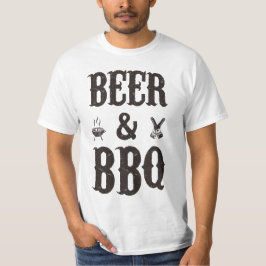 ビールとバーベキュー Tシャツ