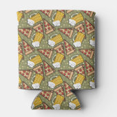 ビールとピザのグラフィック 缶クーラー (裏面)