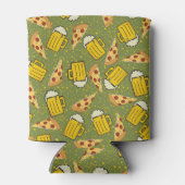 ビールとピザパターン 缶クーラー (裏面)