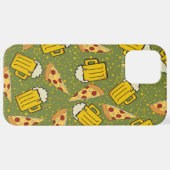 ビールとピザパターンiPhone iPhoneケース (裏面横)
