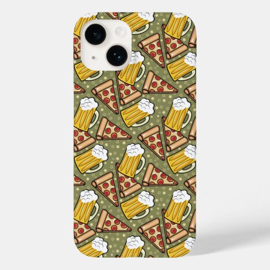 ビールとピザ愛好家 Case-Mate iPhoneケース (裏面)