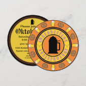 ビールとプレッツェルのお誘い 招待状 (正面/裏面)