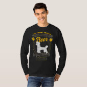 ビールとプードル犬 Tシャツ (正面フル)