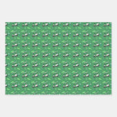 ビールとホットドッグ柄のゴルフのおもしろい ラッピングペーパーシート (正面3)