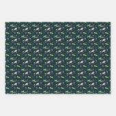 ビールとホットドッグ柄のゴルフのおもしろい ラッピングペーパーシート (正面2)