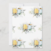 ビールとボトルのベビーシャワー 招待状 (裏面)