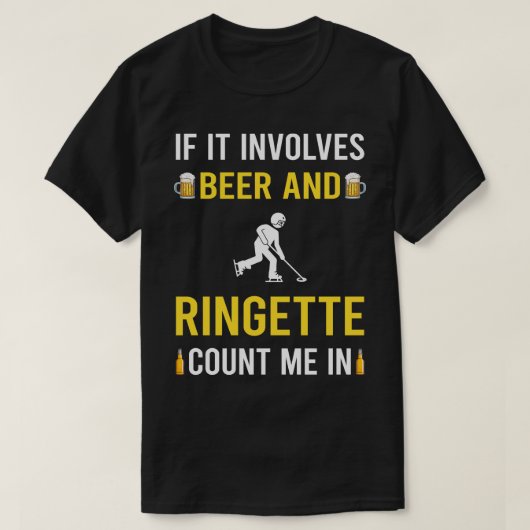 ビールとリンゲット Tシャツ (デザイン正面)
