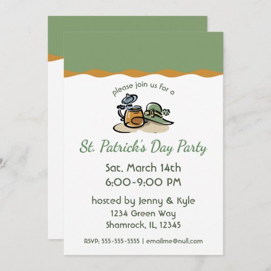 ビールとレプレシャン 招待状 (正面/裏面)