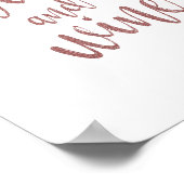 ビールとワインのバラ金ゴールドグリッター結婚8x10のサイン ポスター (角)