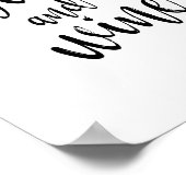 ビールとワインの白黒8x10結婚のサイン ポスター (角)