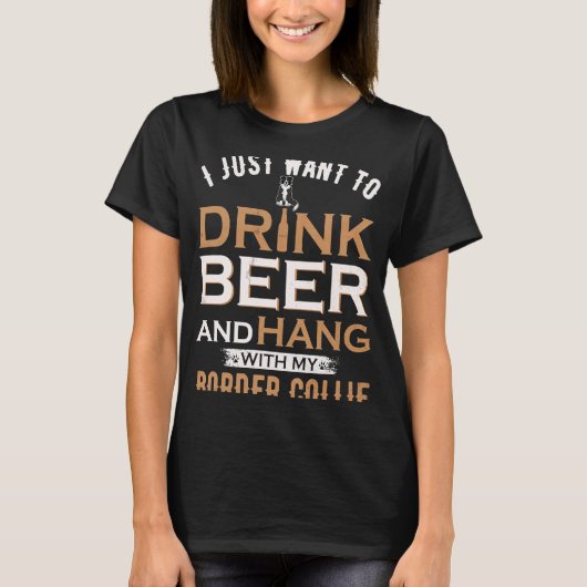 ビールと一緒に飲つるみたい縁ど Tシャツ (正面)