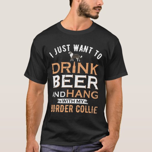ビールと一緒に飲つるみたい縁ど Tシャツ (正面)