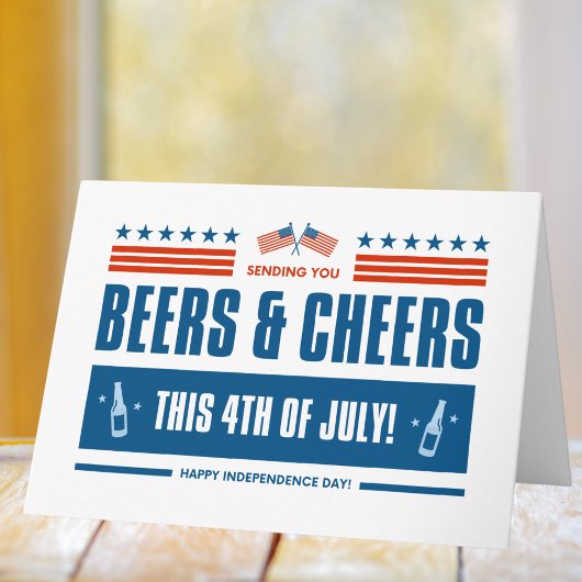 ビールと乾杯!7月4日おめでとう カード