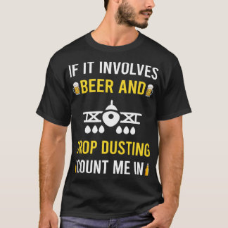 ビールと作物の粉じん切り粉 Tシャツ