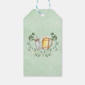 ビールと応援グリーンリー醸造所ベビーシャワー ギフトタグ (裏面)