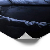 ビールと月の宇宙飛行士 – ポスター (角)