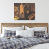 ビールと植物陶器ガラスを使った静物詩 キャンバスプリント (インサイチュ (寝室))