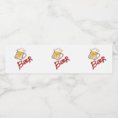 ビールと泡水ボトルラベル付きビールマグ ペットボトルラベル (シングルラベル)