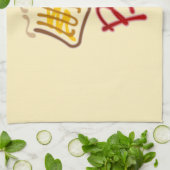 ビールと泡立ったキッチンタオル付きのビールマグ キッチンタオル (折り畳み)