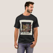 ビールと煙草を楽しむリラックスしたスケルトン Tシャツ (正面フル)
