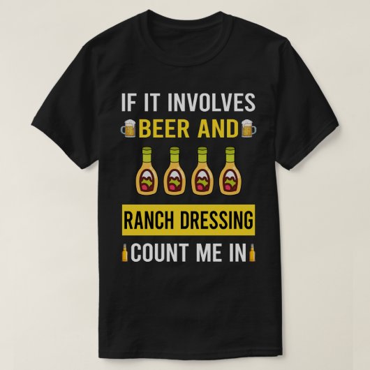 ビールと牧場のドレッシング Tシャツ (デザイン正面)