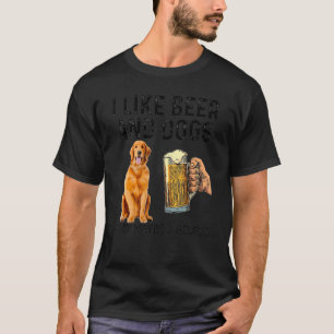 ビールと犬のゴールデンレトリバーを飼うのが好きだ Tシャツ