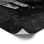 ビールと禁酒、白黒ヴィンテージ ポスター (角)