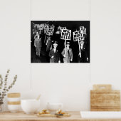 ビールと禁酒、白黒ヴィンテージ ポスター (キッチン)