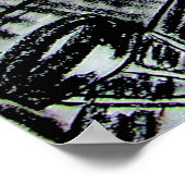 ビールと空きバーは木炭スケッチ ポスター (角)