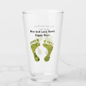 ビールと芝生のボウル、幸せな日。 タンブラーグラス (正面)