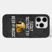 ビールと音楽のケースメイトiPhoに簡単に気を散らす Case-Mate iPhoneケース (裏面 (横))