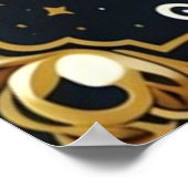 ビールとBBQが一緒に行く ポスター (角)