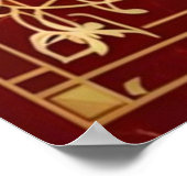 ビールとBBQが一緒に ポスター (角)