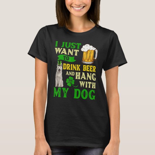 ビールとBerger Blaで飲みつるたい Tシャツ (正面)