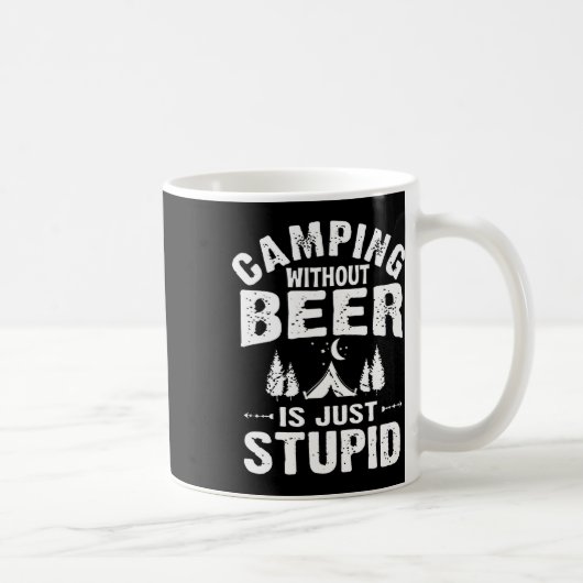 ビールなしのキャンプなんて馬鹿げてる  コーヒーマグカップ (右)