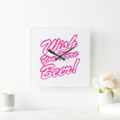 ビールになれたら！ スクエア壁時計 (ホーム)