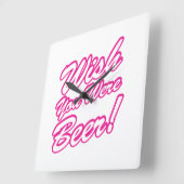 ビールになれたら！ スクエア壁時計 (傾斜)