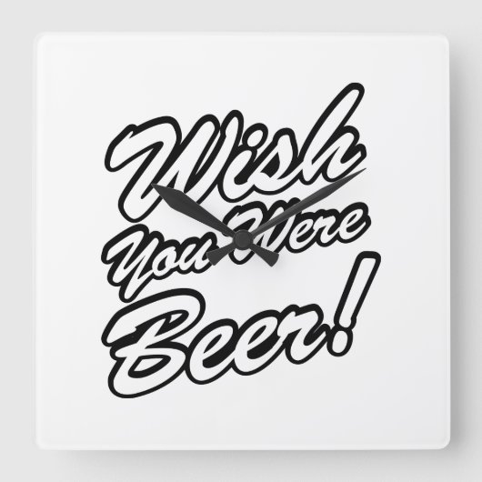 ビールになれたら！ スクエア壁時計 (正面)