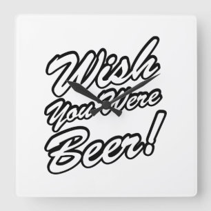 ビールになれたら! スクエア壁時計