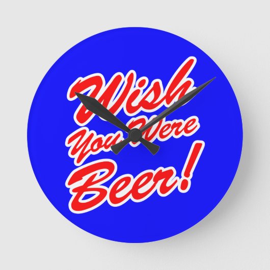 ビールになれたら! ラウンド壁時計 (正面)