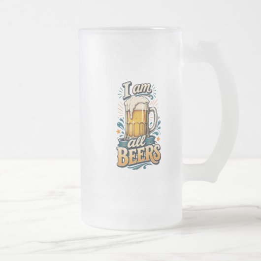 ビールにまみれた私 フロストグラスビールジョッキ (右)