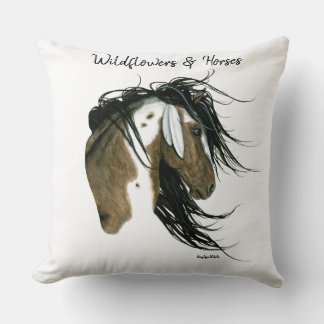 ビールによるWildflowers & Horses ドリームキャッチャーアートT クッション