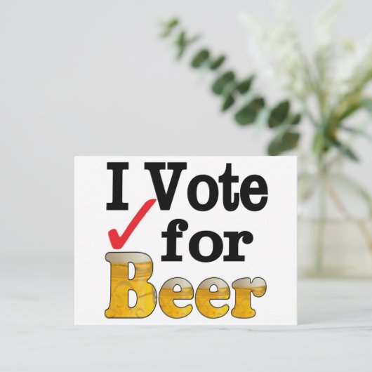ビールに投票します ポストカード (スタンド正面)