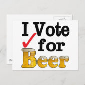 ビールに投票します ポストカード (正面/裏面)